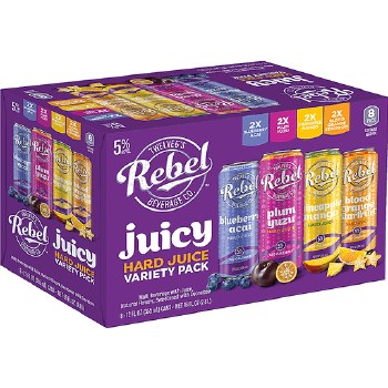 Rebel Juicy Hard Juice Variety 8pk 12oz Cans