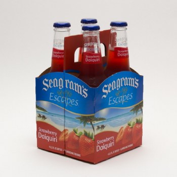 Seagrams Escapes Strawberry Daiquiri 4pk 12oz Bottles - Shenango Beverage