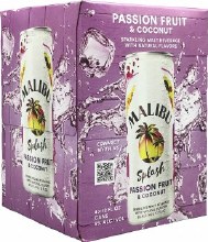 Malibu Splash Passion Fruit & Coconut 4pk 12oz Cans