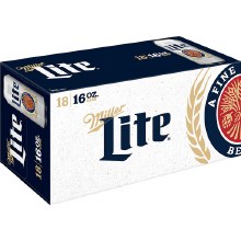 Miller Lite 18pk 16oz Cans