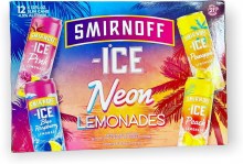 Smirnoff Neon Lemonades Hard Seltzer Variety 12pk 12oz Cans