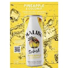 Malibu Splash Pineapple & Coconut 4pk 12oz Cans