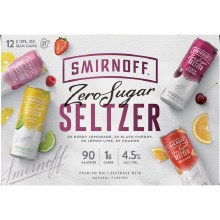 Smirnoff Zero Sugar Seltzer Variety 12pk 12oz Cans