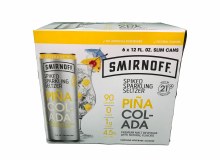 Smirnoff Spiked Sparkling Seltzer Pina Colada 6pk 11.2oz Slim Cans