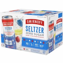 Smirnoff Red White and Berry Zero Sugar Seltzer Variety 12pk 12oz Cans