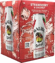 Malibu Splash Strawberry & Coconut 4pk 12oz Cans