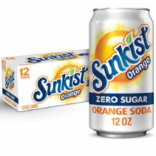 Sunkist Orange Zero Sugar 12pk 12oz Cans