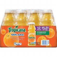 Tropicana Orange Juice 15.2oz 12pk Bottles