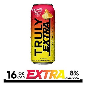 Truly Extra Pineapple Orange Punch Hard Seltzer 16oz Can - Shenango Beverage