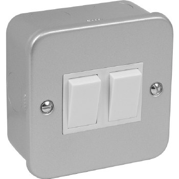 2 Gang 2 Way Metal Clad Switch