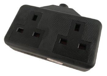 2 Gang Rubberised Extension Socket