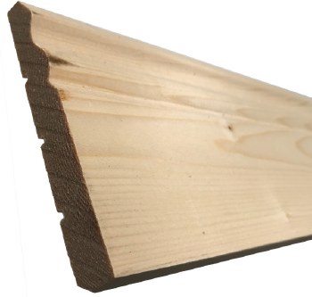 Moulded 5" Skirting Board Natural Wood 4.5 Metre