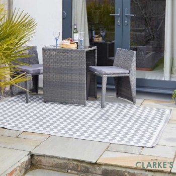 Alfresco Atlantis Light Grey - Outdoor Rug 150 x 210cm