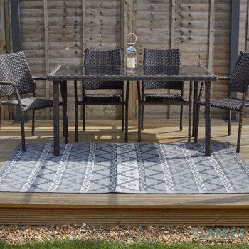 Alfresco Aztec Slate - Outdoor Rug 150 x 210cm