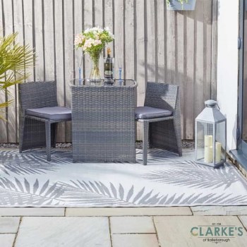 Alfresco Tropicana Grey - Outdoor Rug 150 x 210cm