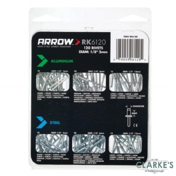 Arrow Assorted Rivet Pack