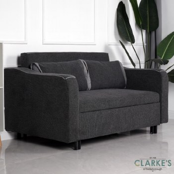 Aspen Sofa Bed Charcoal Patchwork