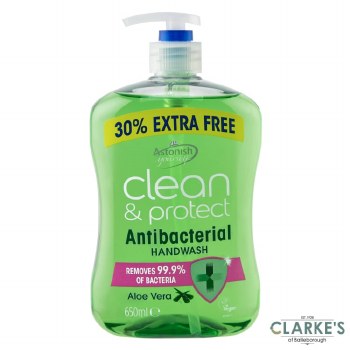 Astonish Clean and Protect Aloe Vera Antibacterial Handwash 650ml