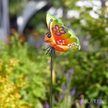 Barmy Butterfly Stake - Garden Decoration Red