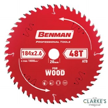 Benman Circular Saw Blade For Wood 184x2.6mm 48T