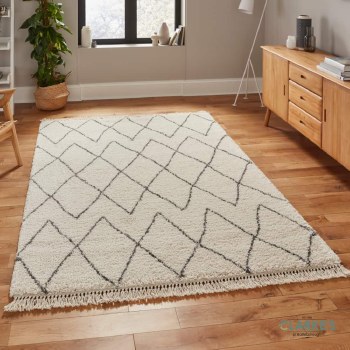 Boho 8280 Cream/Grey Rug 160 x 230cm