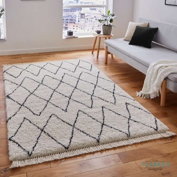 Boho 8280 White/Black Rug 120 x 170cm