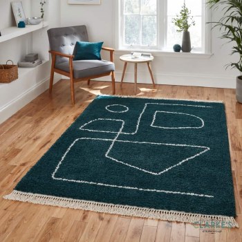 Boho A474 Dark Green Rug 160 x 220cm