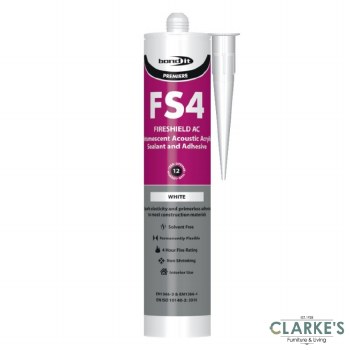Bond It FS4 Fireshield Intumescent Acoustic Silicone White 310ml