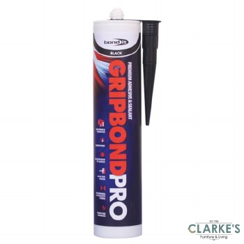 Bond It Gripbond Pro Silicone / Adhesive Black 310ml