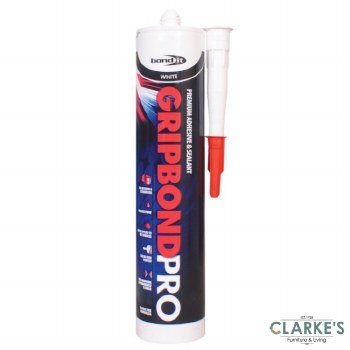 Bond It Gripbond Pro Silicone / Adhesive White 310ml