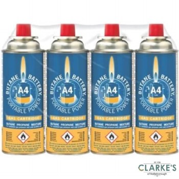 Bright Spark Butane Gas Cartridges 4 Pack