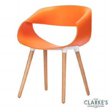 Celine Ribbon Curl Orange Chair