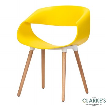 Celine Ribbon Curl Yellow Chair