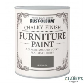 Rust-Oleum Chalky Finish Furniture Paint Anthracite 750 ml