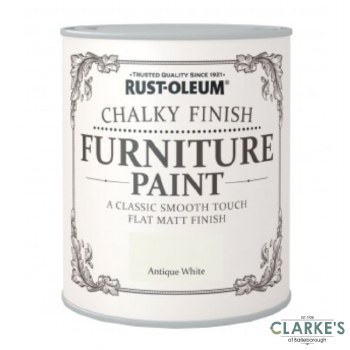 Rust-Oleum Chalky Finish Furniture Paint Antique White 125 ml
