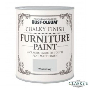 Rust-Oleum Chalky Finish Furniture Paint Winter Grey 125 ml
