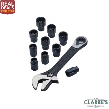 Crescent X6 Pass-Thru Adjustable Wrench Set 11 Piece