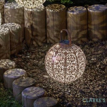 Damasquette Garden Solar Lantern Gold