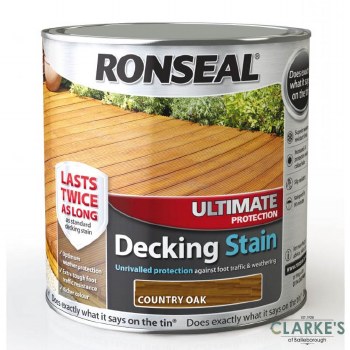 Ronseal Country Oak Ultimate Protection Decking Stain 2.5 Litre