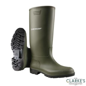 Dunlop Gents Green Wellies Size 6