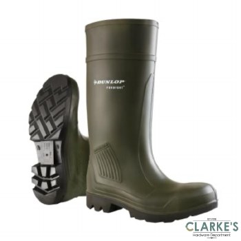 Dunlop Purofort Green Wellies Size 7