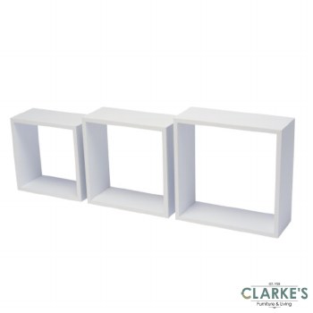 Duraline Cube Shelves White | Set of 3