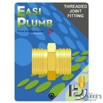 Easi Plumb 3/4" Brass Hexagonal Nopple