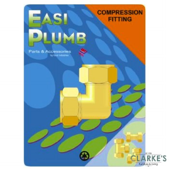 Easi Plumb 3/4" Brass Compression Elbow