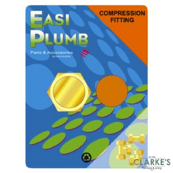 Easi Plumb 3/4" Brass Compression Blanking Cap