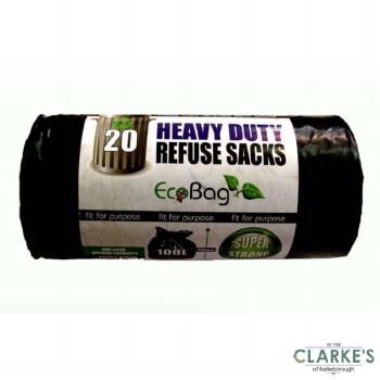 Ecobag Heavy Duty 20 Refuse Sacks 100 Litre