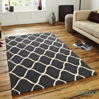Elements EL65 Grey Wool Rug 120 x 170cm