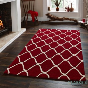 Elements EL65 Red Wool Rug 120 x 170cm