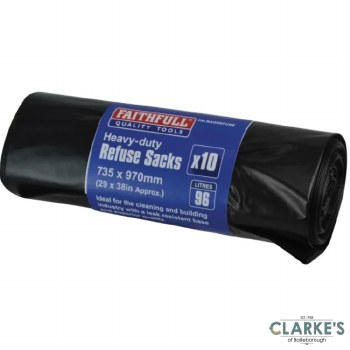 Faithfull Heavy Duty Refuse Sacks