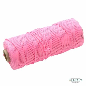 Faithfull Hi-Vis Nylon Brick Line Pink 100m